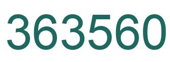 Number 363560 green image