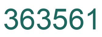 Number 363561 green image