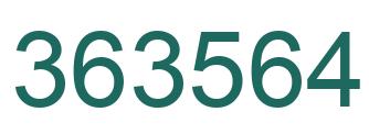 Number 363564 green image