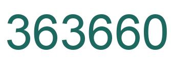 Number 363660 green image