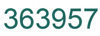Number 363957 green image
