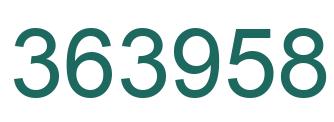 Number 363958 green image