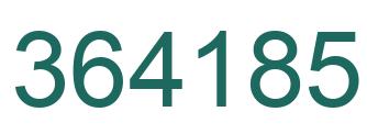 Number 364185 green image