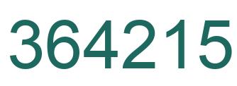 Number 364215 green image