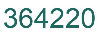 Number 364220 green image