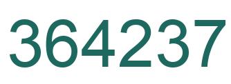 Number 364237 green image