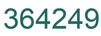Number 364249 green image