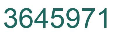 Number 3645971 green image