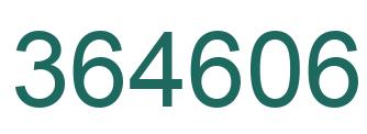 Number 364606 green image