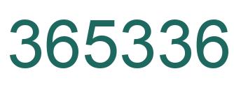 Number 365336 green image
