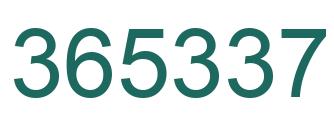 Number 365337 green image