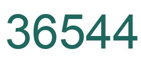 Number 36544 green image
