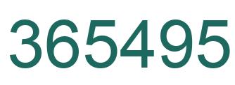 Number 365495 green image