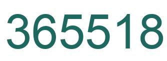 Number 365518 green image