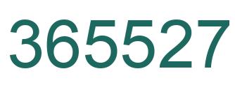 Number 365527 green image