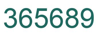 Número 365689 imagen verde