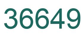 Zahl 36649 grün bild