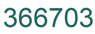 Number 366703 green image