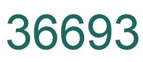 Zahl 36693 grün bild