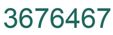 Número 3676467 imagen verde