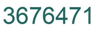 Number 3676471 green image