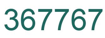Number 367767 green image