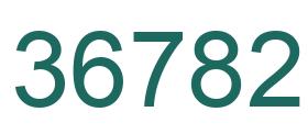 Number 36782 green image