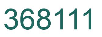 Number 368111 green image