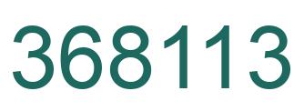 Number 368113 green image