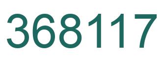 Number 368117 green image