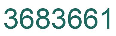Number 3683661 green image
