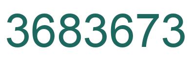 Number 3683673 green image
