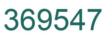 Number 369547 green image