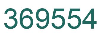 Number 369554 green image