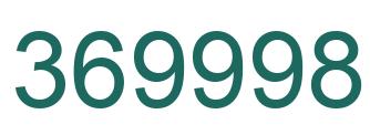 Number 369998 green image