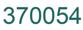 Number 370054 green image