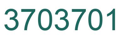 Number 3703701 green image