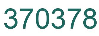 Number 370378 green image
