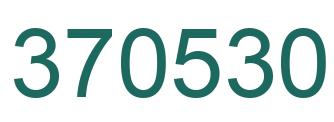 Number 370530 green image