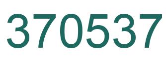 Number 370537 green image