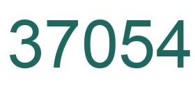 Number 37054 green image