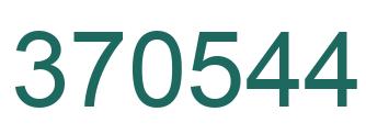 Number 370544 green image
