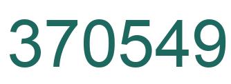 Number 370549 green image