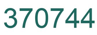 Number 370744 green image
