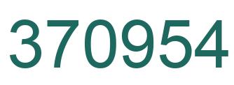 Number 370954 green image