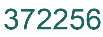 Number 372256 green image