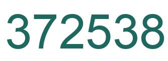 Number 372538 green image