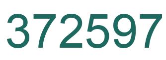 Number 372597 green image