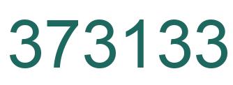 Number 373133 green image