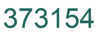 Number 373154 green image